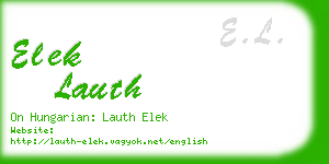 elek lauth business card